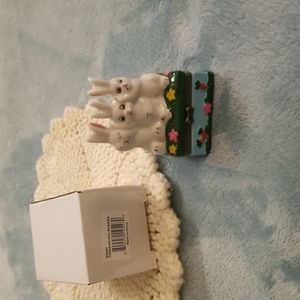 Three boys evil bunnies figurine
